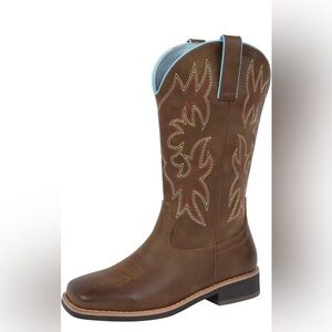 Brown Western Ankle Boots